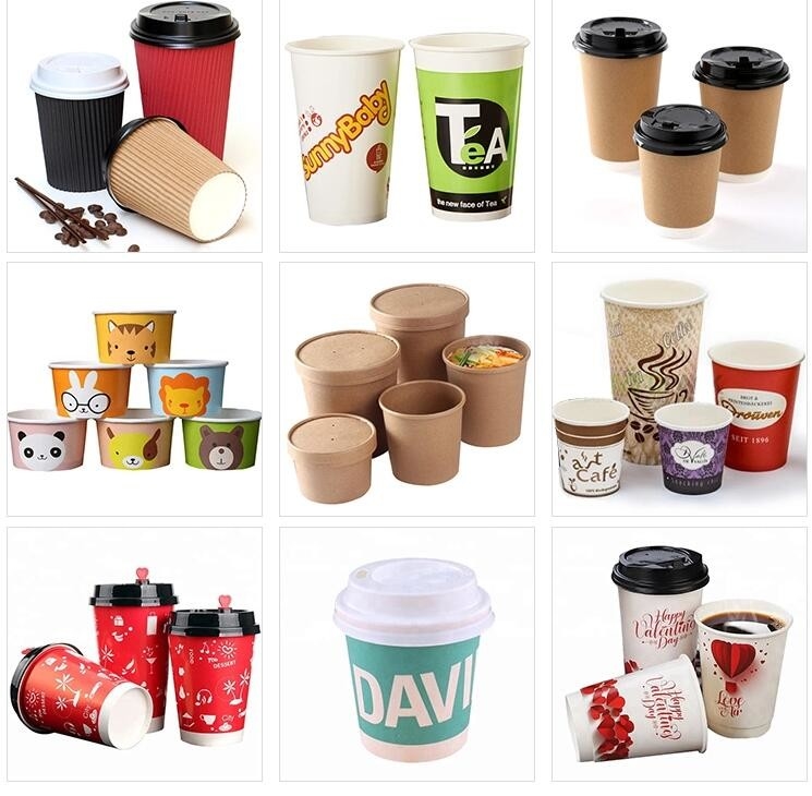 3-16oz fully automatic edible onetime water coffee paper cup making machines